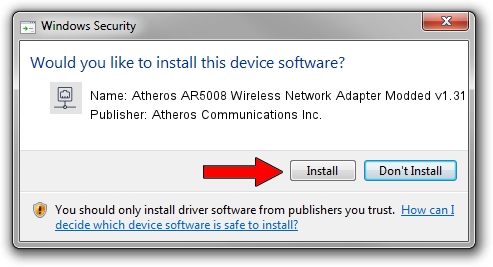 Atheros Communications Inc. Atheros AR5008 Wireless Network Adapter Modded v1.31 setup file 1386049