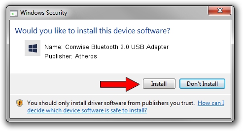 Atheros Conwise Bluetooth 2.0 USB Adapter driver installation 3357016