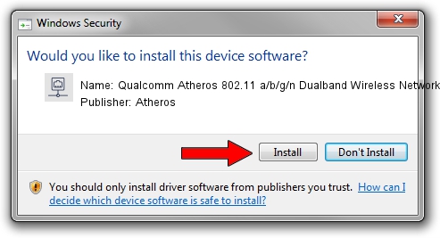 Atheros Qualcomm Atheros 802.11 a/b/g/n Dualband Wireless Network Module driver installation 1509317