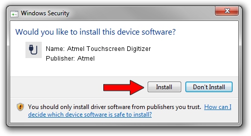 Atmel Atmel Touchscreen Digitizer driver download 1894268