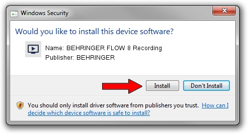 BEHRINGER BEHRINGER FLOW 8 Recording driver download 4486671