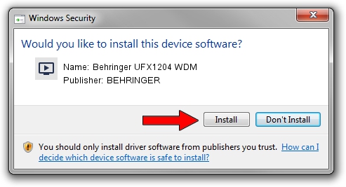 BEHRINGER Behringer UFX1204 WDM driver download 3249294