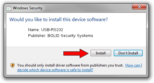 BOLID Security Systems USB-RS232 driver installation 915783