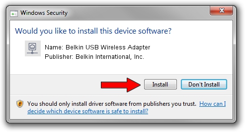 Belkin International, Inc. Belkin USB Wireless Adapter setup file 246326
