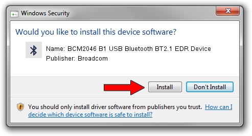 Broadcom BCM2046 B1 USB Bluetooth BT2.1 EDR Device setup file 1274453