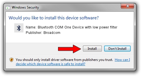 Broadcom Bluetooth COM One Device with low power filter driver download 1701606