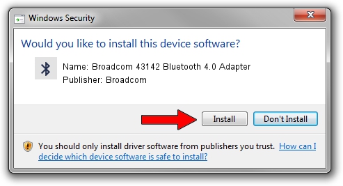 Broadcom Broadcom 43142 Bluetooth 4.0 Adapter driver installation 1982670