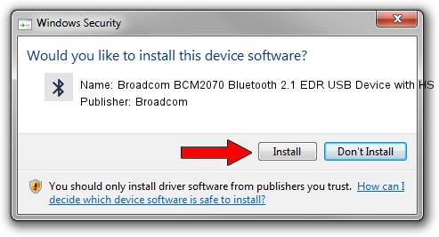 Broadcom Broadcom BCM2070 Bluetooth 2.1 EDR USB Device with HS setup file 2377887