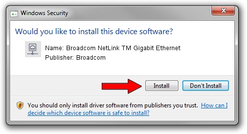 Broadcom Broadcom NetLink TM Gigabit Ethernet driver installation 200495