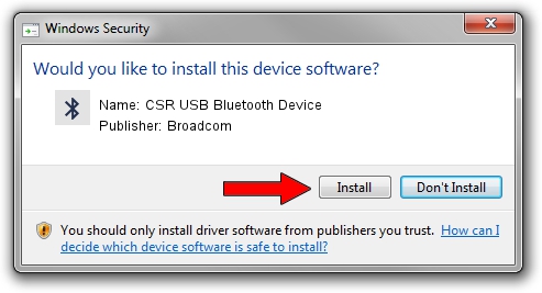 Broadcom CSR USB Bluetooth Device driver installation 1448761