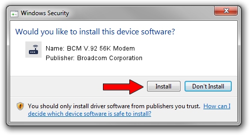 Broadcom Corporation BCM V.92 56K Modem setup file 1189706