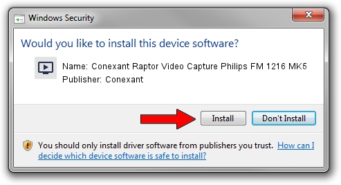 Conexant Conexant Raptor Video Capture Philips FM 1216 MK5 setup file 1731198
