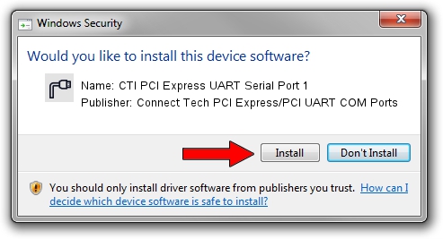 Connect Tech PCI Express/PCI UART COM Ports CTI PCI Express UART Serial Port 1 setup file 1755792