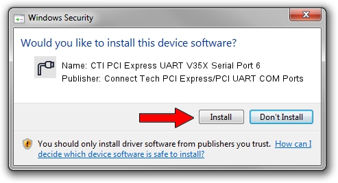 Connect Tech PCI Express/PCI UART COM Ports CTI PCI Express UART V35X Serial Port 6 driver download 2836531