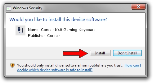 Download and install Corsair K40 Gaming Keyboard - driver id 545523