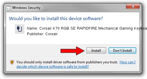 Corsair Corsair K70 RGB SE RAPIDFIRE Mechanical Gaming Keyboard driver download 4101614