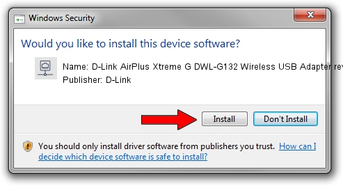 D-Link D-Link AirPlus Xtreme G DWL-G132 Wireless USB Adapter rev.A driver installation 1074602