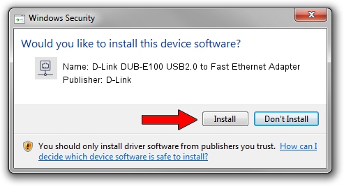 D-Link D-Link DUB-E100 USB2.0 to Fast Ethernet Adapter driver installation 449461