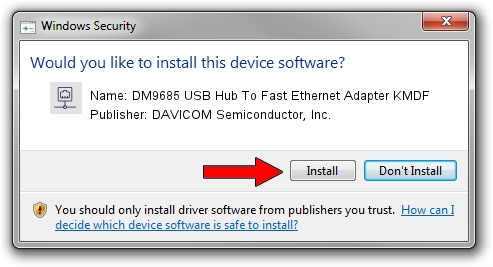 DAVICOM Semiconductor, Inc. DM9685 USB Hub To Fast Ethernet Adapter KMDF driver installation 1684055