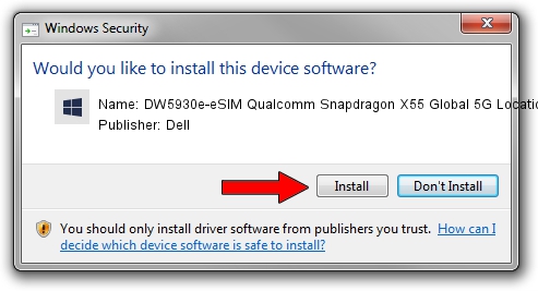 Dell DW5930e-eSIM Qualcomm Snapdragon X55 Global 5G Location GNSS QMUX driver download 4530629