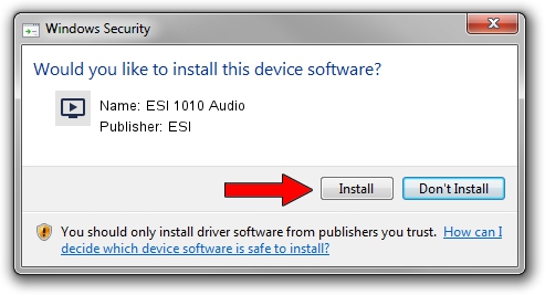 ESI ESI 1010 Audio setup file 2270846