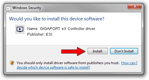 ESI GIGAPORT eX Controller driver driver installation 4562130