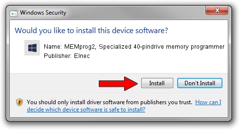 Elnec MEMprog2, Specialized 40-pindrive memory programmer driver installation 1087156