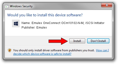 Emulex Emulex OneConnect OCm10102-N-M, iSCSI Initiator driver installation 3416569