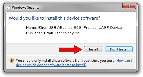 Etron Technology Inc. Etron USB Attached SCSI Protocol UASP Device setup file 1098894