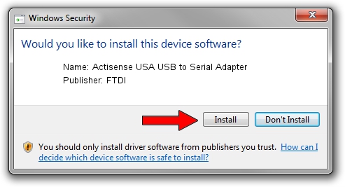 FTDI Actisense USA USB to Serial Adapter setup file 4160356