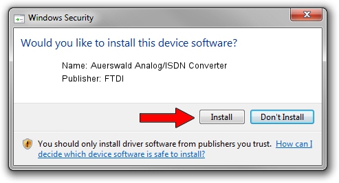 FTDI Auerswald Analog/ISDN Converter setup file 1010399