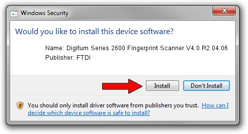 FTDI Digitum Series 2600 Fingerprint Scanner V4.0 R2.04.06 driver download 1088483