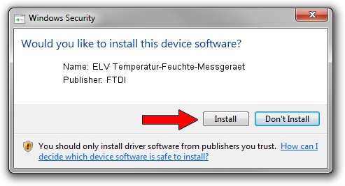 FTDI ELV Temperatur-Feuchte-Messgeraet driver installation 2126385