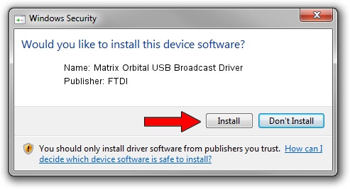 FTDI Matrix Orbital USB Broadcast Driver setup file 1641177