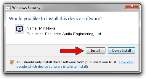 Focusrite Audio Engineering, Ltd. MiniNova driver installation 4313219