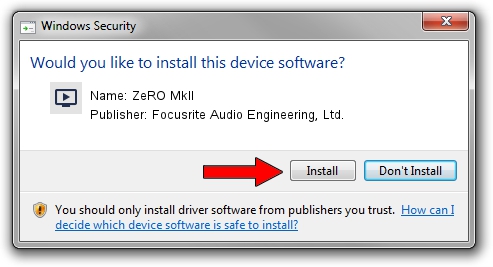 Focusrite Audio Engineering, Ltd. ZeRO MkII driver installation 481654
