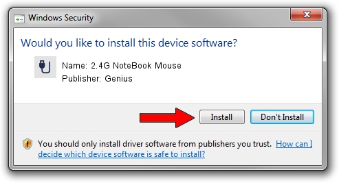 Genius 2.4G NoteBook Mouse setup file 1561485