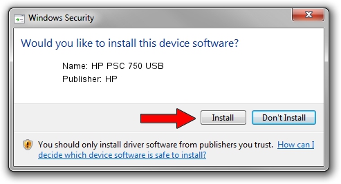 HP HP PSC 750 USB driver installation 1088547