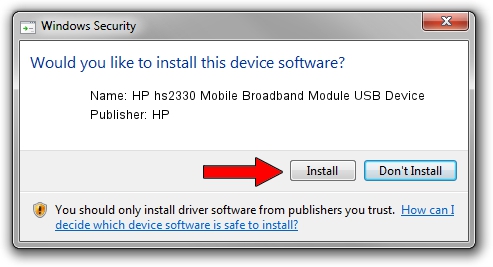 HP HP hs2330 Mobile Broadband Module USB Device setup file 558316