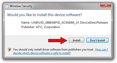 HTC, Corporation USB\VID_0BB4&PID_0C89&MI_01.DeviceDescRelease driver download 1053685