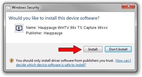 Hauppauge Hauppauge WinTV 88x TS Capture 98xxx driver download 1828219
