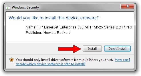Hewlett-Packard HP LaserJet Enterprise 500 MFP M525 Series DOT4PRT driver installation 2056760