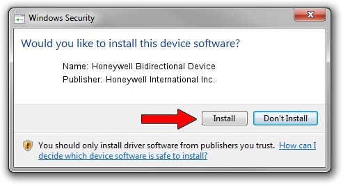 Honeywell International Inc. Honeywell Bidirectional Device setup file 2292013