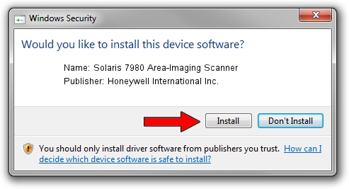 Honeywell International Inc. Solaris 7980 Area-Imaging Scanner driver installation 3391914