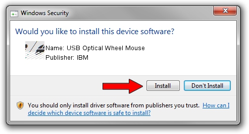 IBM USB Optical Wheel Mouse setup file 1290295