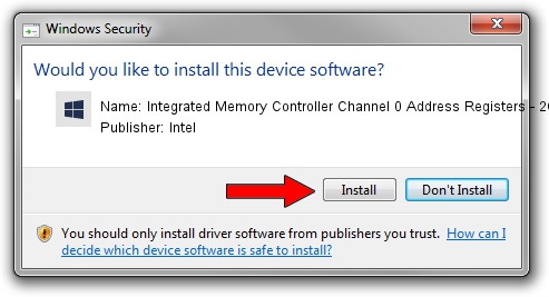 Intel Integrated Memory Controller Channel 0 Address Registers - 2C21 setup file 1987728