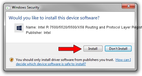 Intel Intel R 7500/5520/5500/X58 Routing and Protocol Layer Registers Port 0 - 3426 driver installation 1740416