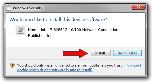 Intel Intel R 82562G 10/100 Network Connection driver installation 1997575