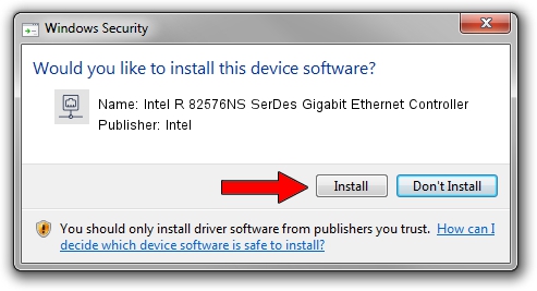 Intel Intel R 82576NS SerDes Gigabit Ethernet Controller driver installation 292743