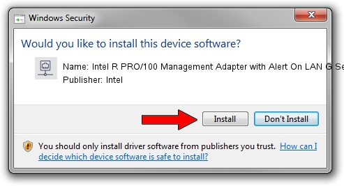 Intel Intel R PRO/100 Management Adapter with Alert On LAN G Server driver installation 1132142